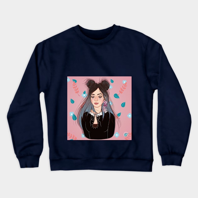 cute girl Crewneck Sweatshirt by kira4ka93